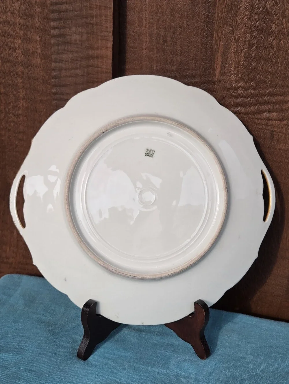 T&V Limoges France Vintage Hand  Painted Grapes Tray Plate